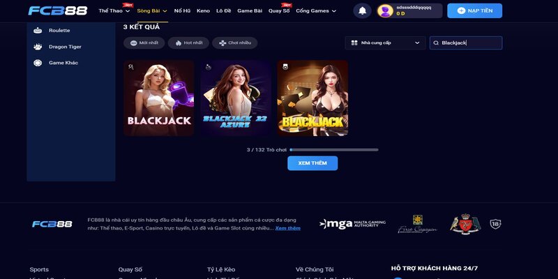 tìm hiểu về game blackjack fcb88