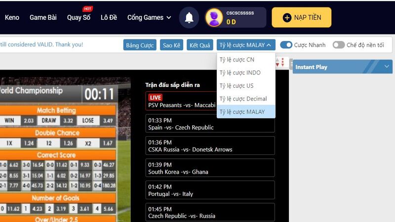 cách thay đổi kiểu tỷ lệ cược tại fcb88