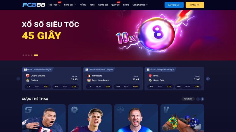 cổng game fcb8 xanh chín đến từ châu âu
