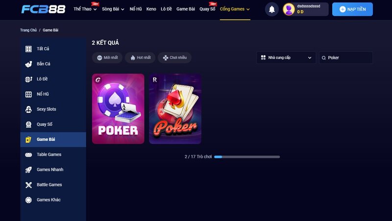 luật chơi poker fcb88 chi tiết