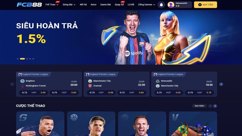 nhà cái fcb88 tặng 50k cho các tân thủ