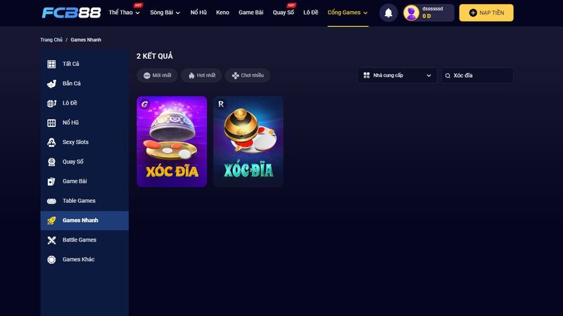game xóc đĩa fcb88 siêu hấp dẫn