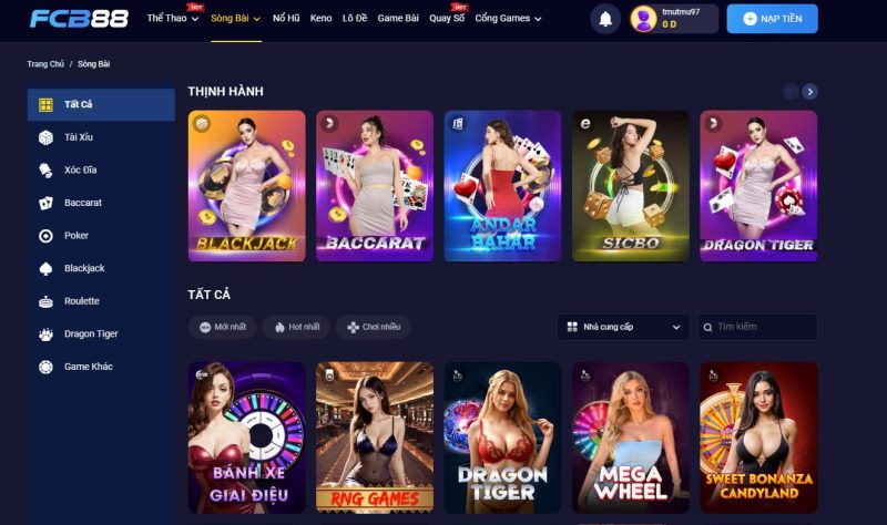 sảnh game live casino fcb88 siêu hấp dẫn